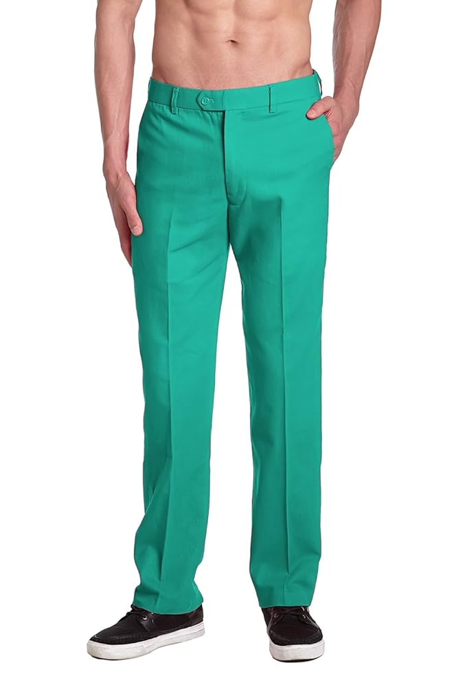 Amazon.com: Concitor Men's Solid Aqua Green Color Dress
